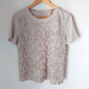 Vince Camuto Floral Laced blouse Size Small
